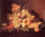 Severin Roesen Still Life with Fruit painting